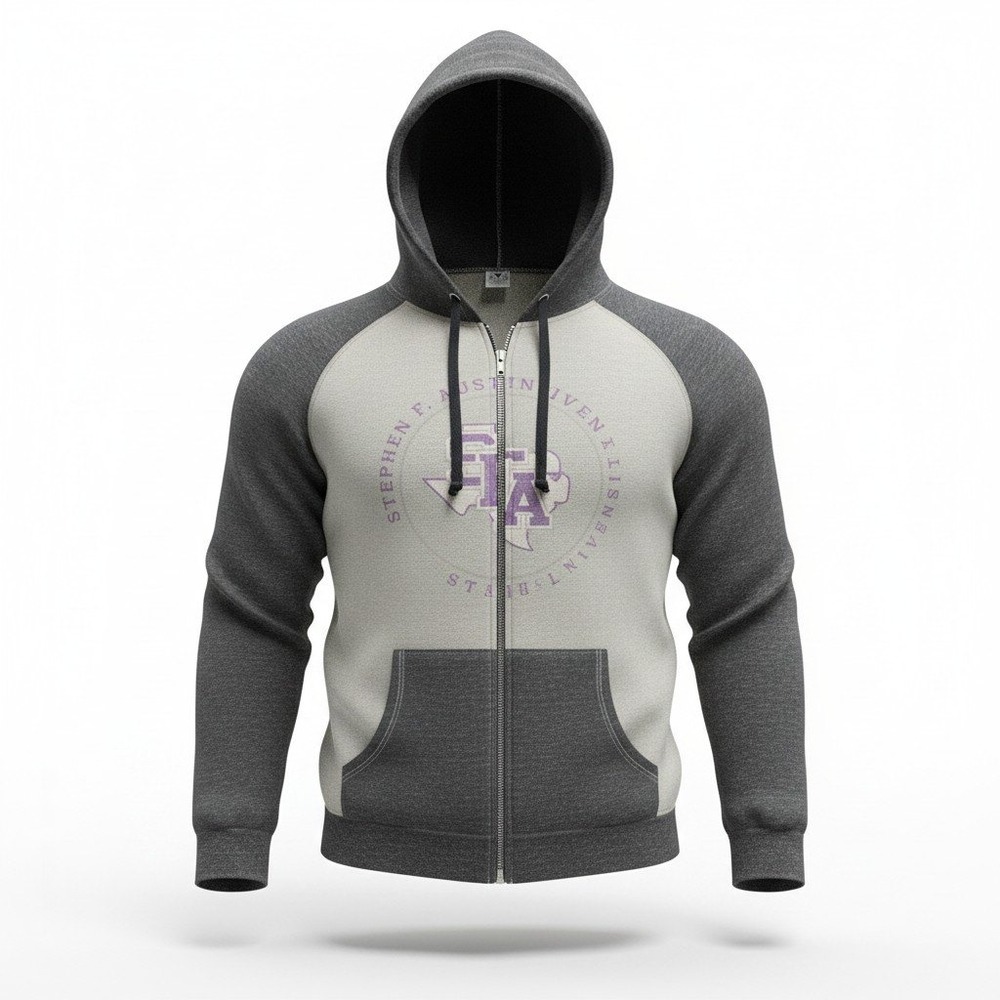Venley Zip Hoodie Mens XL Gray Excellent SFA Stephen F Austin‎ State University